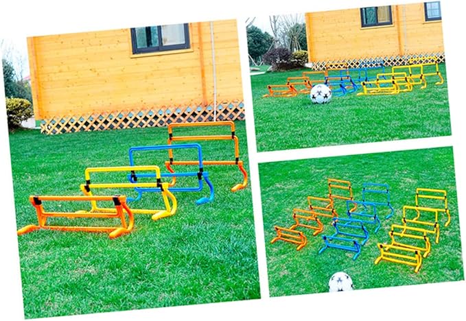 Totority Removable Agility Hurdles for Soccer Training Blue Fitness Equipment for Speed and Coordination Drills for Athletes and for Outdoor and Indoor Use