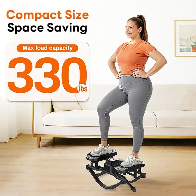 ERGOLIFE Rocking Stepper Side to Side for Home, Workout Machine Portable Compact Side-to-Side Rocker Steppers for Legs, Glutes, Abs