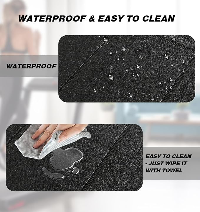 Walking Pad Mat for Carpet, Treadmill Mat for Hardwood Floor, 55"x23.6" Foldable, High Density, 1/4 Thickness, Non-Slip, Floor Protection for Bike, Elliptical Machine, Treadmil, Noise Shock Absorption