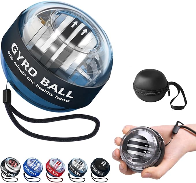 2026 Gyroscopic Wrist Ball Exerciser with LED Lights, Auto-Start Hand Grip Strength Trainer,Adjustable Resistance Forearm Exerciser for Therapy Fitness