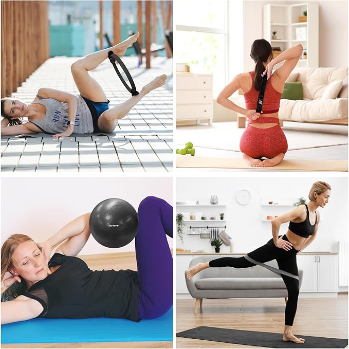 RitFit Pilates Ring Circle - 14 Inch Magic Fitness Circle for Toning Inner & Outer Thighs, Bonus Workout Guide Included