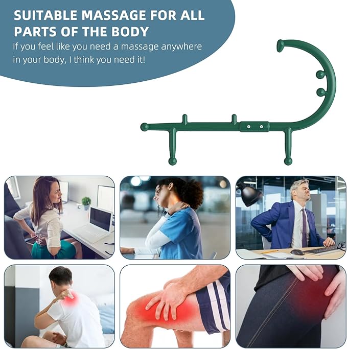 KEINE MARKE Trigger Point Massage Tool Body Deep Tissue Handheld Back, Neck, Shoulder, Leg and Feet Massager Rod, Muscle Release Tool Self Massage Hook Cane for Women & Men