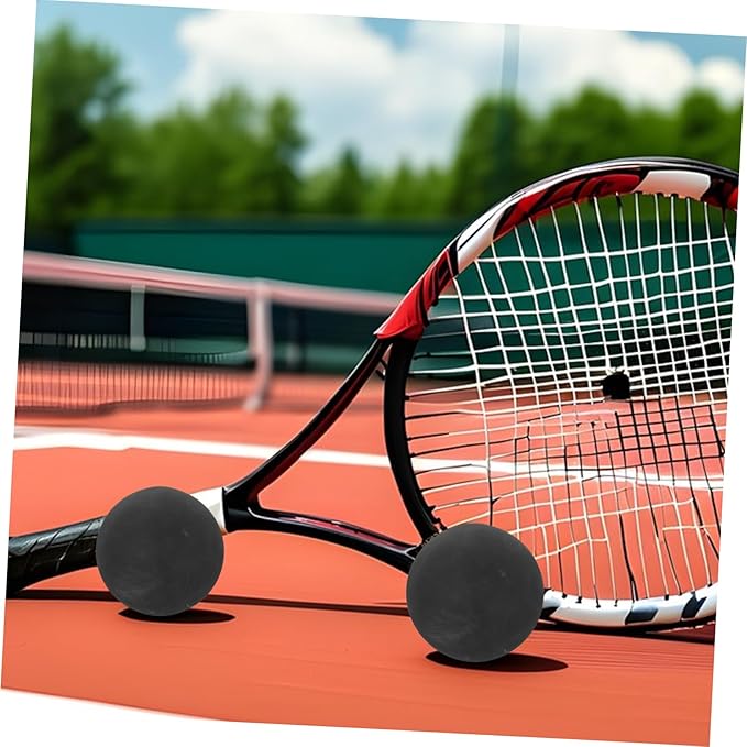 4Pcs High Elastic Rubber Balls for Competition Training Mini Racket Ball for Outdoor Sports for Improving Reaction Skills and Hand Eye Coordination