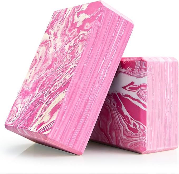 2-Pack Yoga Blocks, High-Density 9"x6"x3" Yoga Brick Foam Blocks Non-Slip EVA Foam Block Yoga Props Accessories for Yoga Pilates Stretching and Meditation