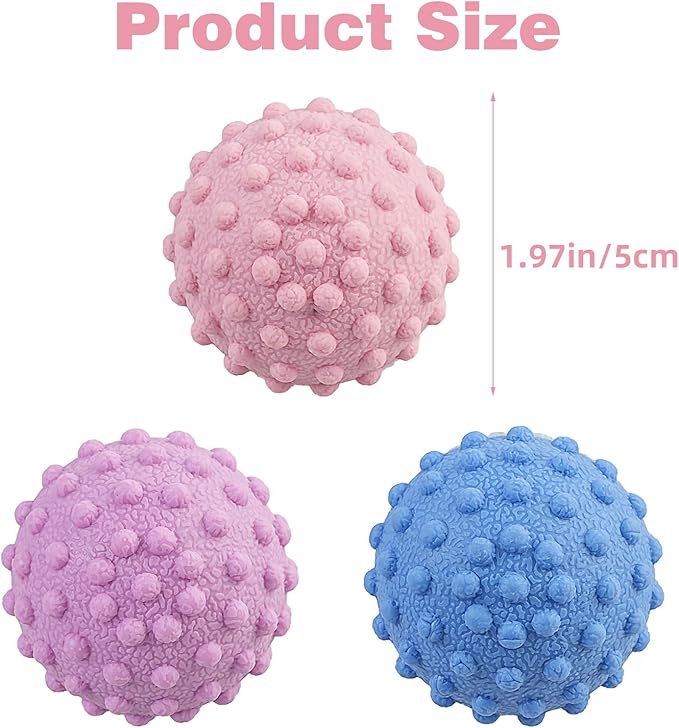 WOVTE Massage Lacrosse Ball Set for Sore Muscles, Shoulders, Neck, Back, Foot, Body, Deep Tissue, Trigger Point, Muscle Knots, Yoga and Myofascial Release
