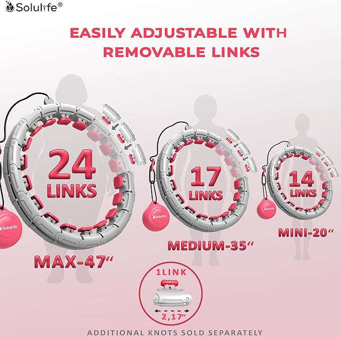 Experience Fitness Excellence with Our Infinity Hoop Plus Size – Weighted Hula Hoop for Weight Loss – Hula Hoop Exercise Ring with ABS and Quality Wheels – for All the Sizes and Levels
