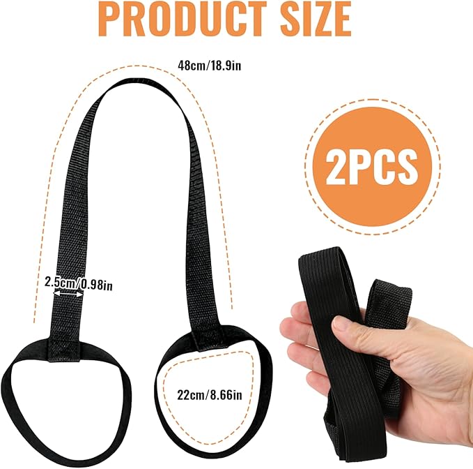 2-Pack Black Yoga Mat Carrier Strap, Adjustable Yoga Mat Carrier & Sling,Easy to Carry and Does Not Take up Space - For Storage, Carrying & Stretching Daily use