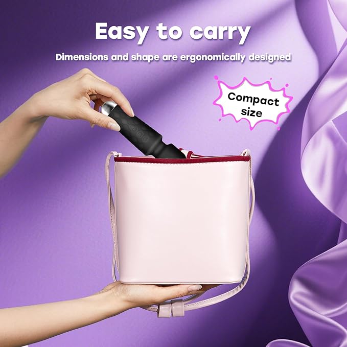 SGWGSMD] Mini Multi-Frequency Massager Portable Wireless Shoulder, Neck & Back Massager - Relieves Fatigue - Rechargeable Long Battery Life - Ideal for Office, Home, Fitness & Recovery - Pale Black