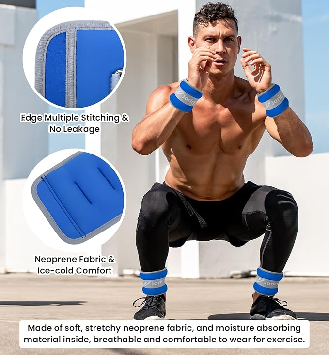 Ankle Weights A Pair of 1/2/3/4/6/8/10/12/20 LBS Wrist Leg Arm Weights for Women Men with Adjustable Straps, Strength weighted for Physical Therapy Running Walking Fitness Gym Workout