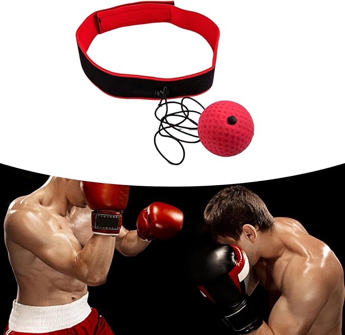 Boxing Reflex Ball Headband Set Adjustable Reaction Balls Boxing Ball on A String, Punch Fight Ball for Exercises, MMA