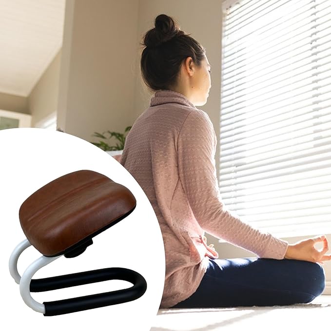 Ergonomic Meditation Bench, Folding Kneeling Stool for Prayer and Stretching,Comfortable Padded Seat, Wooden Chair for Adults and Kids, Non-Slip Stable Design for Home, Studio, and Tea Ceremony