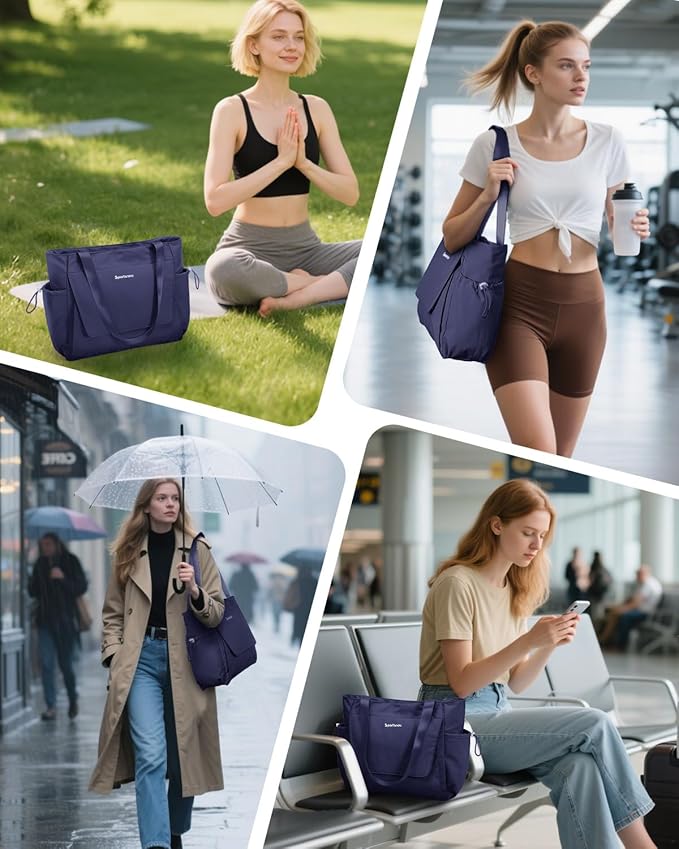 sportsnew Yoga Mat Bag Tote Yoga Gym Bags For Women Men with Waterproof Wet Pocket & Hook-and-loop, Quick Access Storage Yoga Mat Bag Carrier