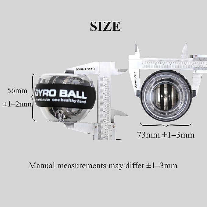Torque Ball Auto-Start Gyro Ball – Easy Wrist Exercise Ball for Hand Grip, Finger Coordination & Forearm Training (Great for Seniors & Beginners)