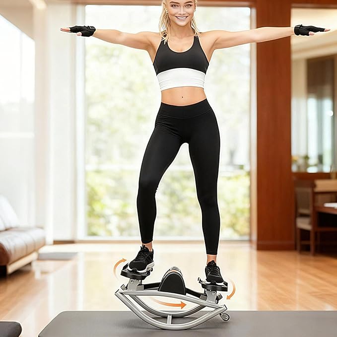 Rock Stepper | Portable Home Gym Accessories - Stair Step Core Workout Equipment | for Glutes Abs Core Upper Body Living Room Bedroom Balcony Indoor Outdoor Office Men Women