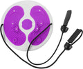 Waist Twisting Disc and Abdominal Trainer with Resistance Bands, Plastic Slimming Machine for Home Fitness, Purple Body Massage Board for Core Strengthening and Waist Exercise