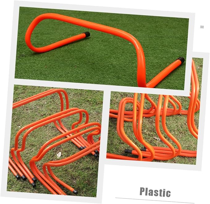 Mikinona 2pcs Professional Speed Hurdles Plastic Training Agility Hurdles 15cm for Soccer Football Running Training Equipment