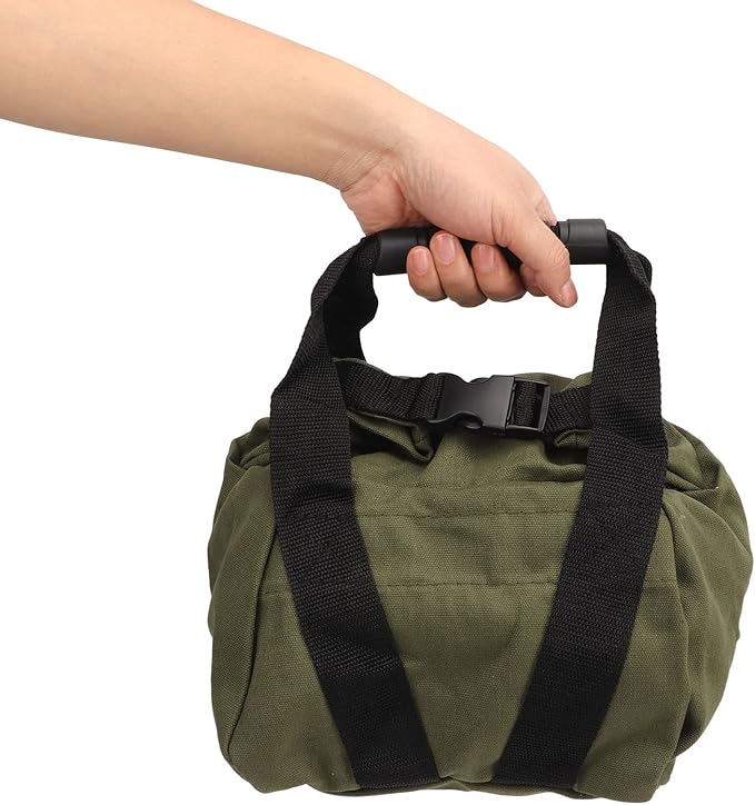 Fitness Workout Sandbag with Handles, Weightlifting Training Sandbag, Empty Exercise Power Bag for Home Gym and Travel, 16oz Canvas Durable Sandbag with Ergonomic Grip