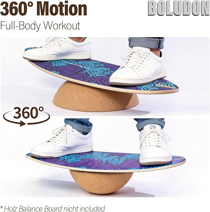 2026 NEW | Cork Half Ball for Surf Balance Board | Ø11.8" Wobble Board | Balance Boards Accessory for Yoga, Fitness, Rehab, Pilates & Surf Training | Eco-Friendly Natural Cork Slack Board