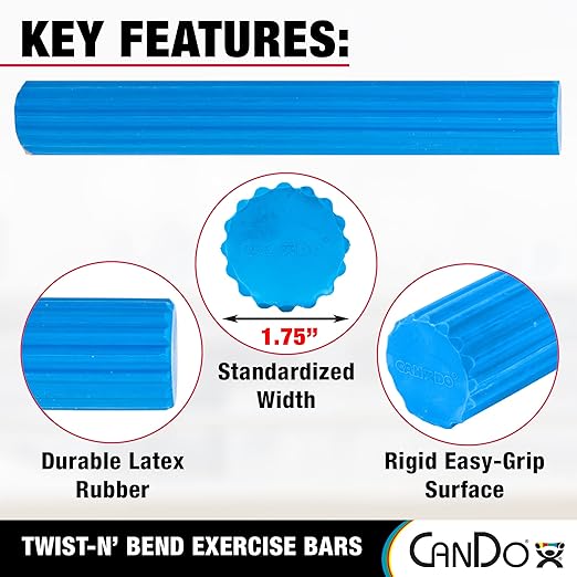 CanDo 10-1514 Twist-n' Bend Flexible Resistance Bar, Firm