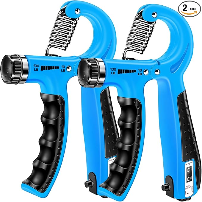 Grip Strength Trainer (2 Pack), Forearm Strengthener, Hand Grip Gripper Strengthener, Hand Strengthening Devices, Forearm Exerciser, Finger Wrist Strengthener, Exercisers Squeezers for Strength