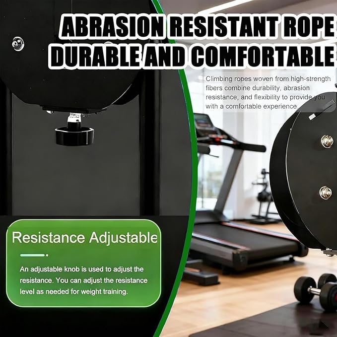 Endless Rope Trainer | Adjustable Resistance Trainer Machine | Suspension Endless Rope Pulley System| Closed-Loop Nylon Rope | Home Gym Infinity Rope for Resistance Training