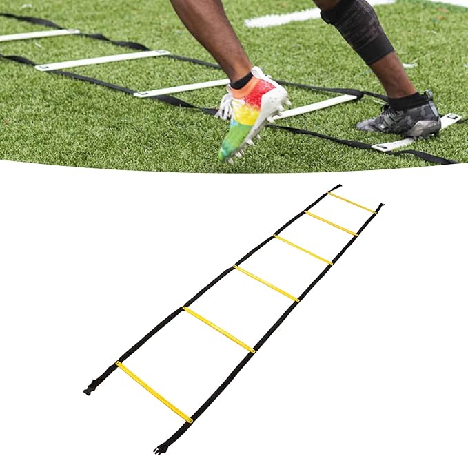 Agility Ladder, Speed Training Equipment for Athletic Agility Improvement Fixed Sports Training Ladder for Football Basketball Athletes Fitness Home Gym
