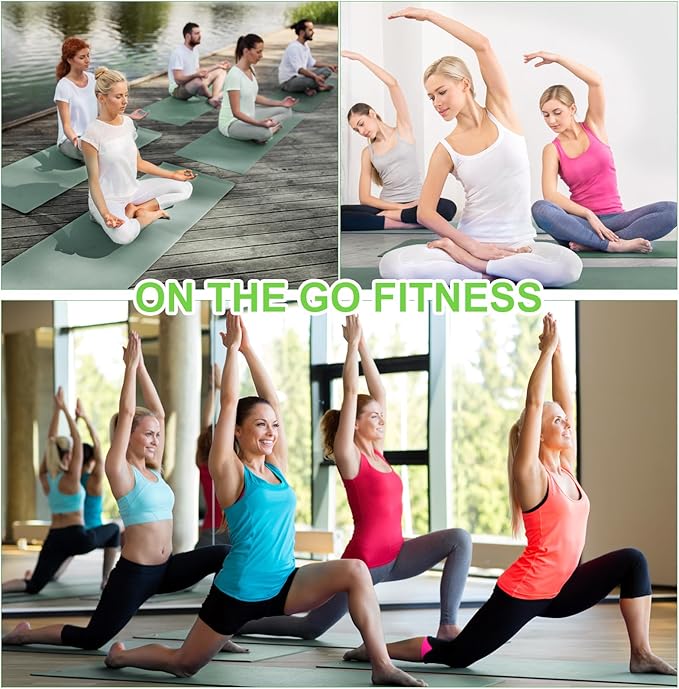24 Pack 3 mm Thick Yoga Mat Bulk, Non Slip Exercise Workout Fitness Pad for Women Men, Gym Home Yoga Pilates, Easy to Clean, Sturdy PVC