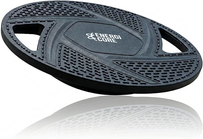 Energi Core Balance Board for Standing Desk and Core Workout - Anti-Slip Surface - Black, Green