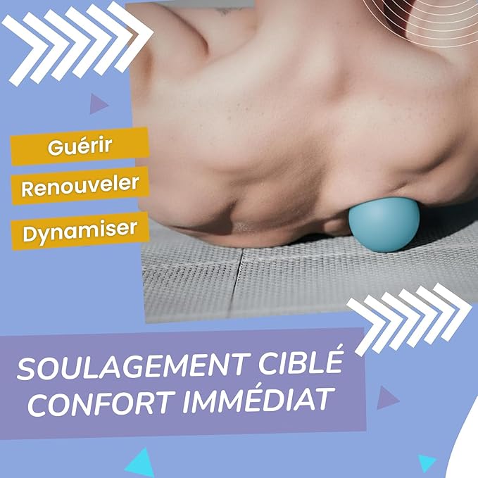 Physical Massage Therapy Ball Set - Ideal for Yoga, Deep Tissue Massage, Trigger Point Therapy and Myofascial Release Physical Therapy Equipment