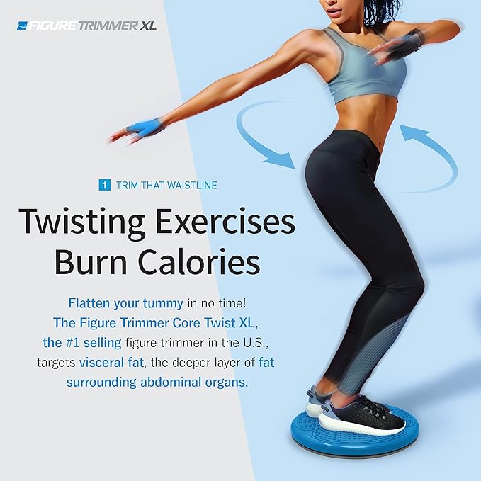 Daiwa Felicity Figure Trimmer Ab Twister Board - Waist Twister Machine for Core & Abs Exercise - Waist Twisting Fitness Tool, Dizzy Disc Twist Board for Slimming Workout & Reflexology
