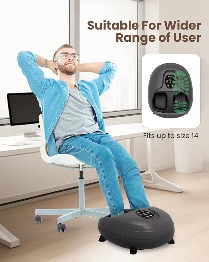 Shiatsu Foot Massager Machine with Heat,Feet Massager for Plantar Fasciitis Neuropathy, Soles & Instep Heating, Remote Control, Up to Men Size 14, Gift for Mom Dad