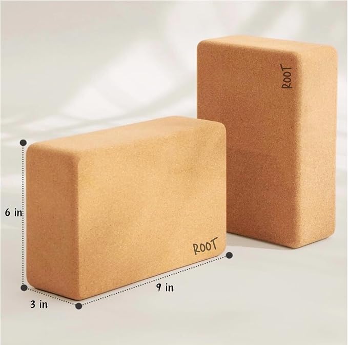 Ultimate Eco-Friendly Yoga Blocks | Premium Portuguese Cork Bricks | Set of One or Two Cork Yoga Blocks | 2 pack or Single Block | High Density, Non-Slip, Natural Material | Great for Travel | Moisture-Proof | Better Support, Balance & Comfort | Ideal ...