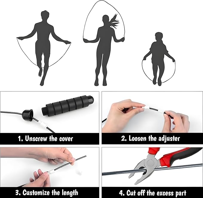 Jump Rope - Tangle-Free Rapid Speed with Ball Bearings -jump Rope for Men, Women, Kids and Adults – Home Exercise and Slim Body Adjustable Speed Jump Ropes for Fitness at Home Gym Workout