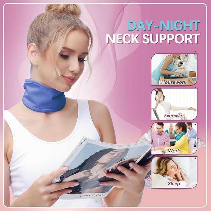 Castor Oil Pack for Thyroid - Organic Castor Oil Neck Wrap, Reusable, Leak-Proof Design, Less Mess, Comfort Fit, Oil Not Included (Violet)