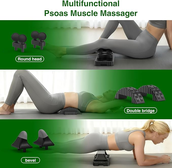 Psoas Release Tool-Hip Hook Psoas Muscle Release Tool Fully Adjustable for Myofascial,Back,Hamstrings,Iliacus,Waist Pain,Hip Flexor Release Tool and Trigger Point Massage Tool