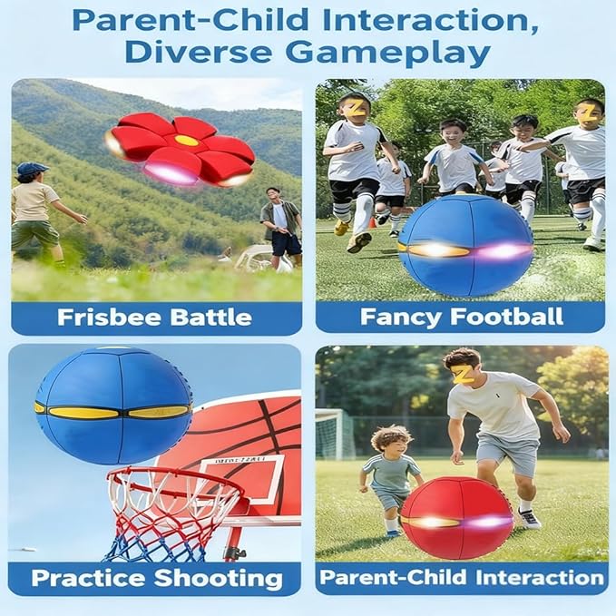 Magic Ball, Bouncing Ball, Parent-Child Interaction, Dual Form Freely Switchable, with 6 Light