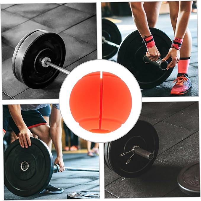 GALPADA Silicone Dumbbell Grips Non Slip Training Attachment for Weight Lifting Shock Absorbing Handle Covers for Barbells Dumbbells Easy Maintenance Effortless Fit Stylish Gym