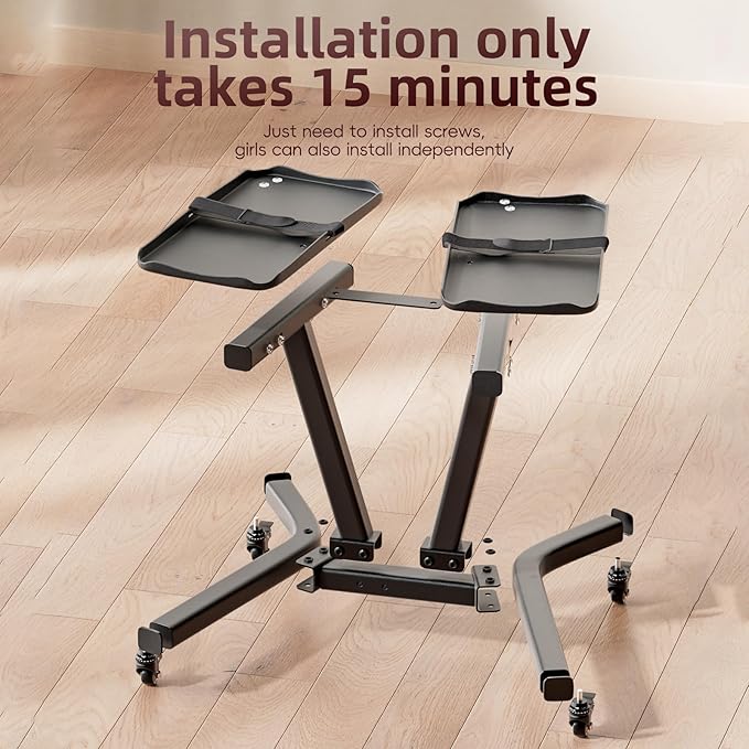 Adjustable Dumbbell Rack Stand Only,Strength Training Weight Rack Stand,Dumbbell Storage Rack,Weight Rack for Home Gym Dumbbells,Dumbell Holder With Wheels
