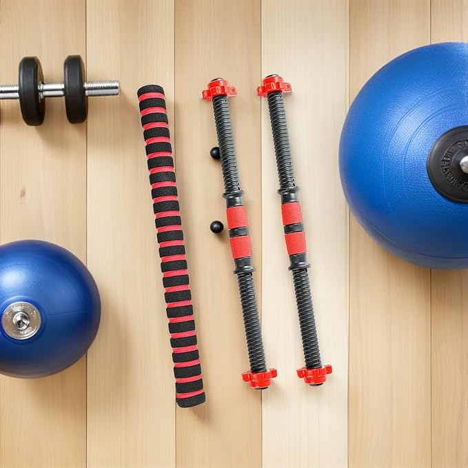 Alasum Dumbbell Bar with Connector Rod Set 40cm Fitness Barbell Rod and Nut Attachments General Strength Training Equipment for Home Gym and Weightlifting