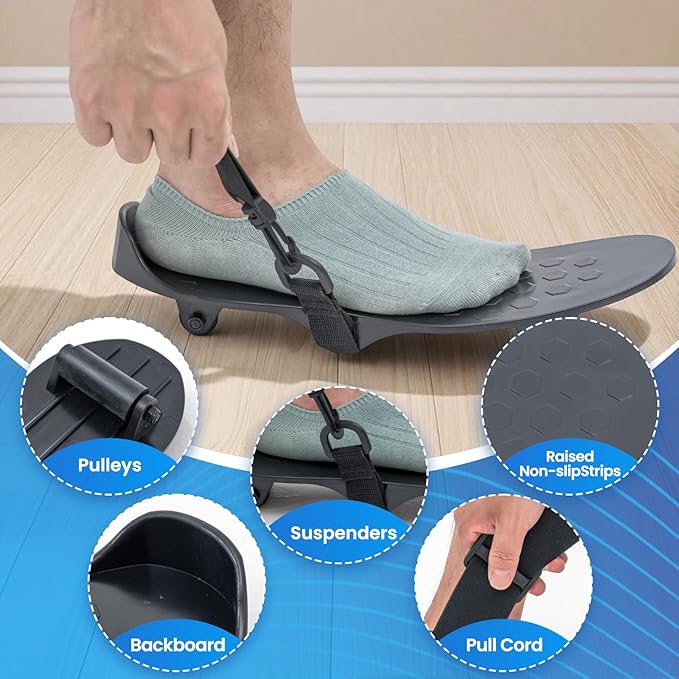 KEDAO Knee Replacement Recovery Aids Kit for Knee Glide Large Size，Wearable, Hands-Free Quiet and Stable，After Surgery Therapy for ACL PCL MCL LCL