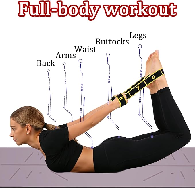 Resistance Bands, Resistance Bands with Handles, Resistance Bands for Working Out, Adjustable Bands for Full Body Stretching Shaping