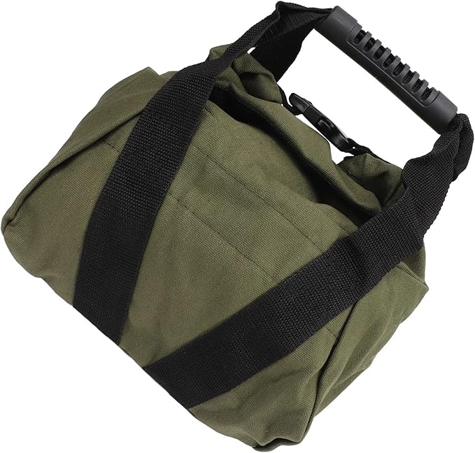 Fitness Workout Sandbag with Handles, Empty Weightlifting Training Sandbag, Durable 16oz Canvas Power Bag for Home Gym, Travel, Yoga and Strength Training