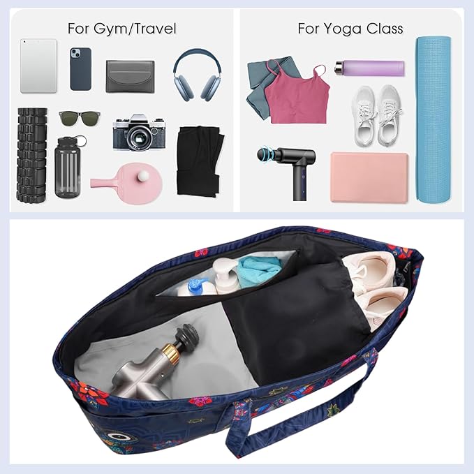 Yoga Mat Bag Yoga Mat Carrier with Shoes Compartment & Wet Pocket Pilates Bag with Zipper Pockets & Yoga Mat Holder Strap Yoga Bags and Carriers Fits All Your Stuff