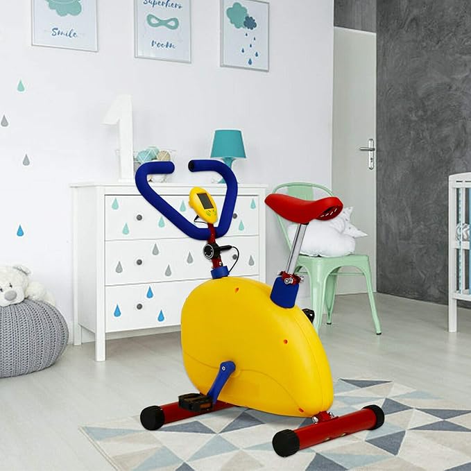 Fun and Fitness Kids Exercise Bike, for Cardio Training, Beginners Bike Games, Children's Stationary Cycle for Children's Boys and Girls Training