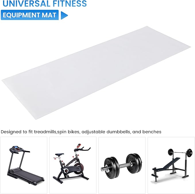 MABOZOO PVC Treadmill Walking Pad Mat, 100 * 35 Inch Transparent Exercise Bike Mat for Carpet & Hardwood Floors, Non-Slip Hardwood Floors Protector for Bike, Elliptical, Treadmill