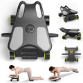 Ab Roller with Elbow Support, Ab Roller Board Core Workout Machine with 4 Wheels, Mini Pilates Reformer Equipment for Home Gym, Abdominal Full-Body Strength Exercise Trainer with Knee Pad