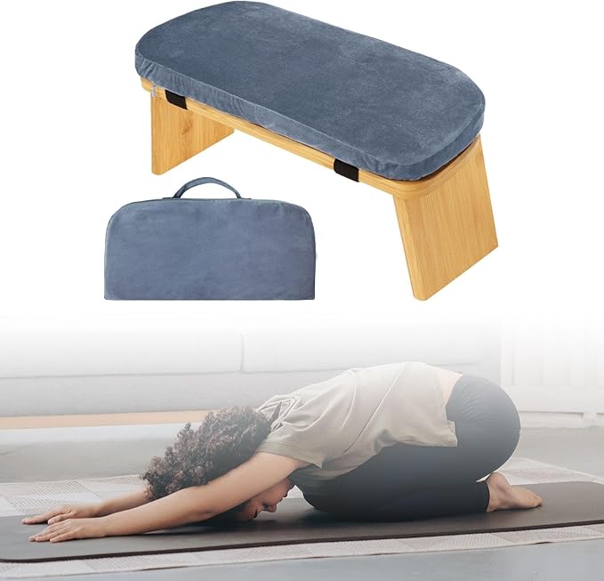 Bamboo Meditation Bench for Sitting and Kneeling, Ideal for and Prayer