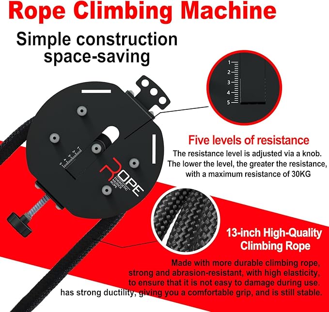 Suspension Endless Rope Pulley System,13 FT Nylon Rope, Home Gym Infinity Rope for Interval Resistance Training,Can be Mounted on a Sturdy Door Frame, Beam, or Professional Fitness Rack