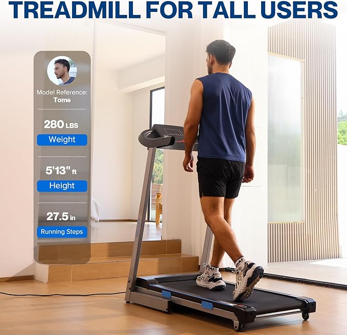 WELLFIT 15% Auto Incline Treadmills with Handle Bar, Heavyduty Home Treadmill with 320-400LBS Weight Capacity, 4.0HP Foldable Treadmill for Small Space, Walking Pad Climb Running, Large Running Area