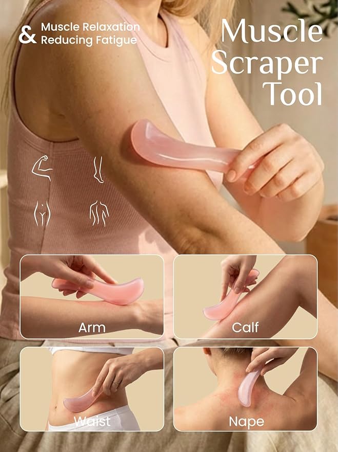 3PCS Muscle Scraper Tools, guasha Tool for Body, Scraping Tool Physical Therapy, myofascial Release Tool, Massage Tools for deep Tissue